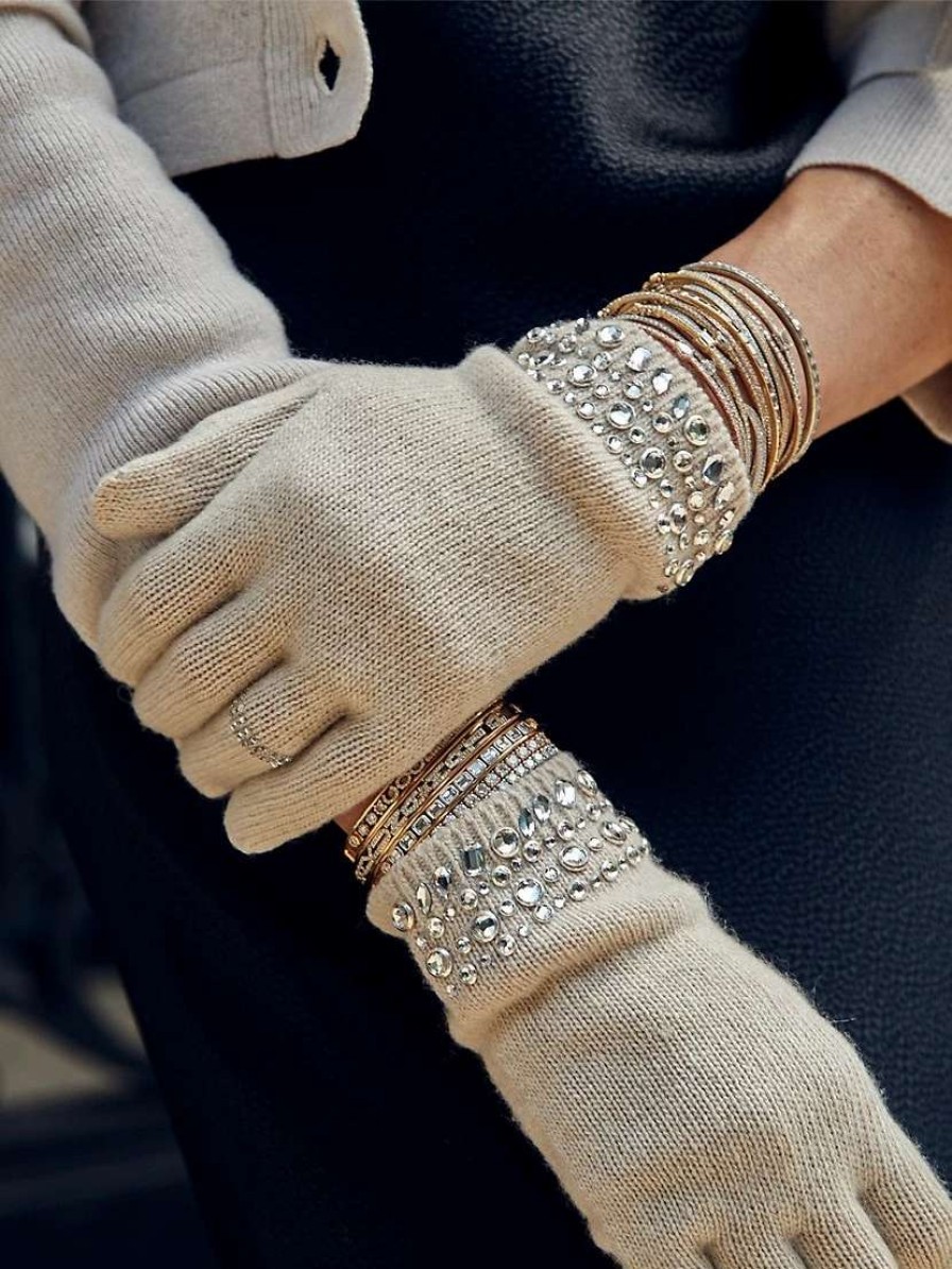 Gloves * | Carolyn Rowan Collection Carolyn Rowan X Stephanie Gottlieb Crystal-Embellished Gloves