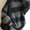 Sweaters * | Emmiol Oversized Stripe Pullover Sweater