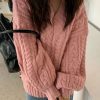 Sweaters * | Emmiol V Neck Pullover Cable Knit Sweater