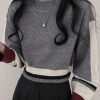 Sweaters * | Emmiol Color Block Striped Cropped Sweater