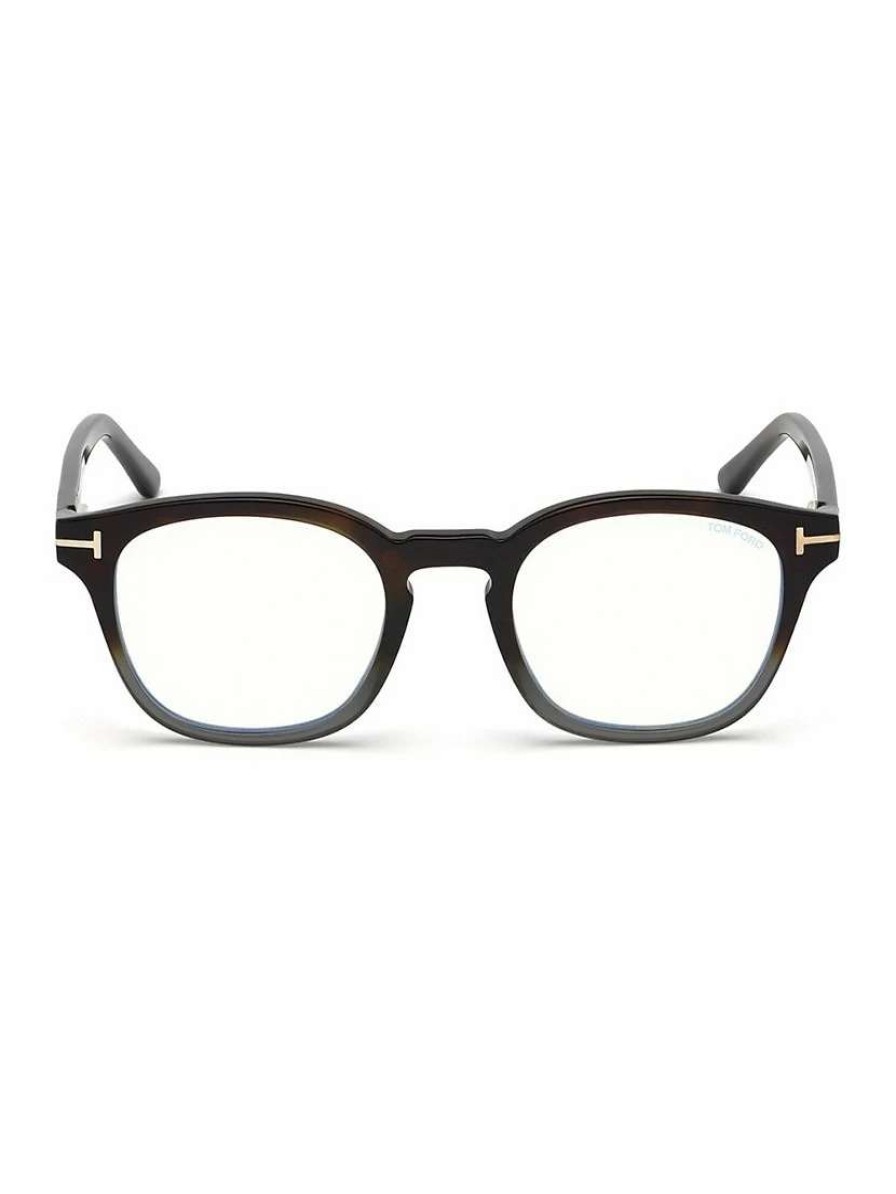 Optical Glasses * | Tom Ford 49Mm Blue Block Gradient Soft Square Eyeglasses