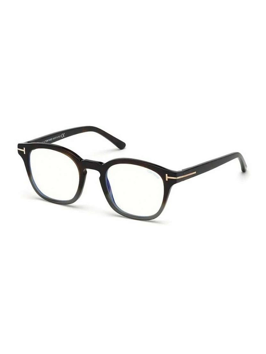 Optical Glasses * | Tom Ford 49Mm Blue Block Gradient Soft Square Eyeglasses