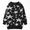 Sweaters * | Emmiol Oversized Star Jacquard Fuzzy Knit Sweater