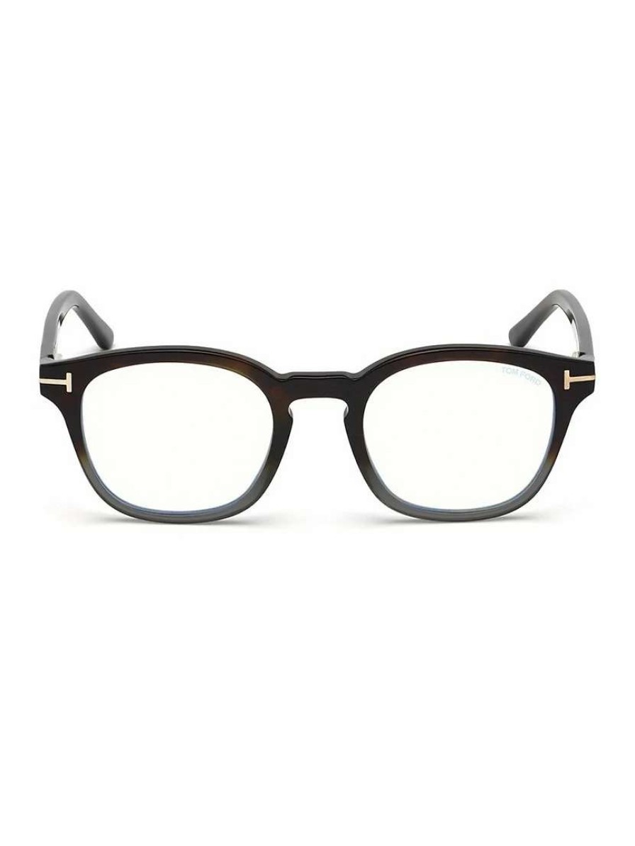 Optical Glasses * | Tom Ford 49Mm Blue Block Gradient Soft Square Eyeglasses