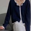 Sweaters * | Emmiol Contrast Trim Button Knit Cardigan