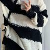 Sweaters * | Emmiol Striped Distressed Knit Sweater