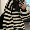 Sweaters * | Emmiol Cozy Striped Pullover Sweater