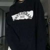 Sweaters * | Emmiol Patched Logo Embroidery Pullover Sweater