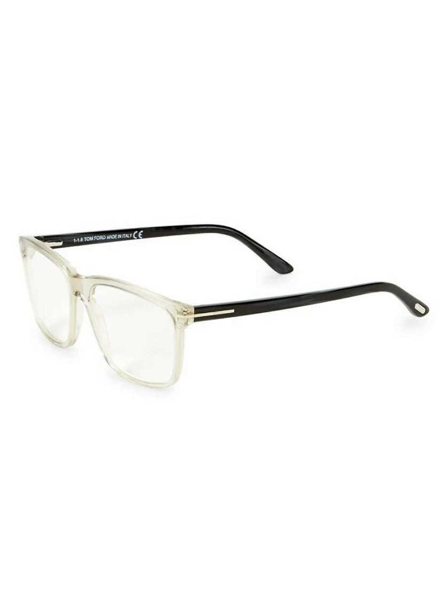 Optical Glasses * | Tom Ford 56Mm Blue Block Square Eyeglasses