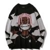 Sweaters * | Emmiol Men'S Punk Jacquard Pullover Sweater