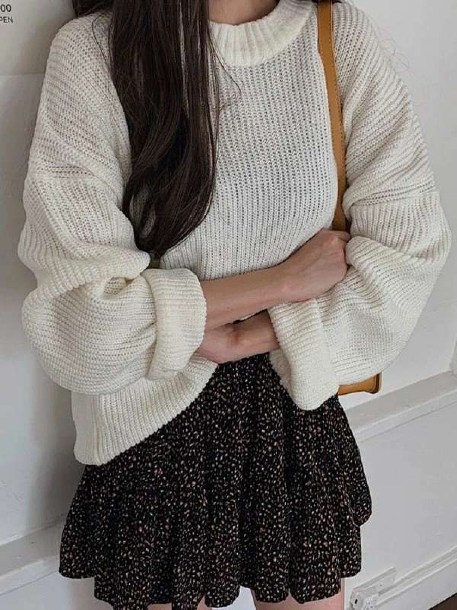 Sweaters * | Emmiol Basic Crew Neck Pullover Sweater