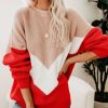 Sweaters * | Emmiol Colorblock Jumper Knit Sweater