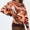 Sweaters * | Emmiol Marble Print Jumper Knit Sweater