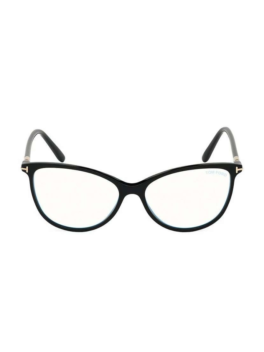 Optical Glasses * | Tom Ford 54Mm Blue Block Cat Eye Eyeglasses