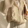 Cardigan * | Emmiol Cable Knit Zip Up Cardigan