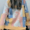 Sweaters * | Emmiol Patchwork Cartoon Jacquard Sweater