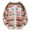 Sweaters * | Emmiol Oversized Skeleton Jacquard Pullover Sweater