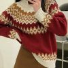 Sweaters * | Emmiol Crew Neck Christmas Pullover Sweater