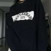 Sweaters * | Emmiol Patched Logo Embroidery Pullover Sweater