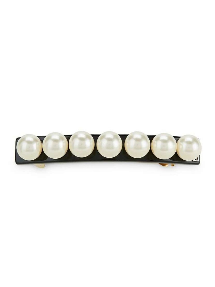 Hair Accessories * | Alexandre De Paris Oversize Faux Pearl Hair Clip