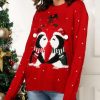 Sweaters * | Emmiol Ugly Christmas Penguin Jacquard Sweater