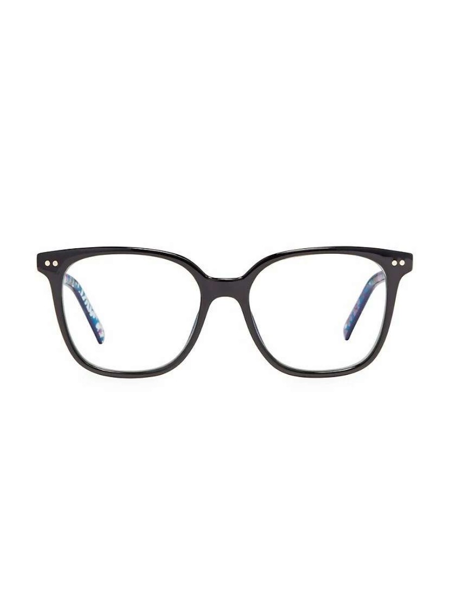 Optical Glasses * | Kate Spade New York Rosalie 51Mm Blue Block Square Eyeglasses Black