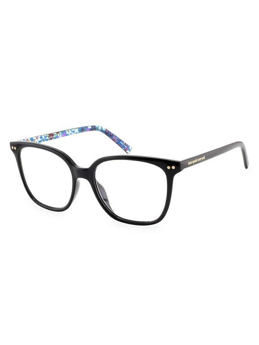 Optical Glasses * | Kate Spade New York Rosalie 51Mm Blue Block Square Eyeglasses Black