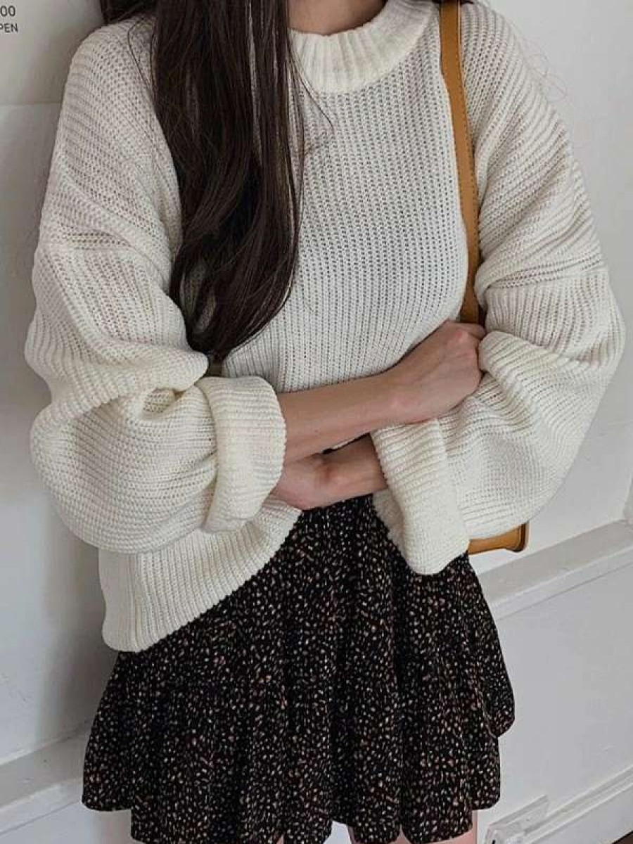 Sweaters * | Emmiol Basic Crew Neck Pullover Sweater