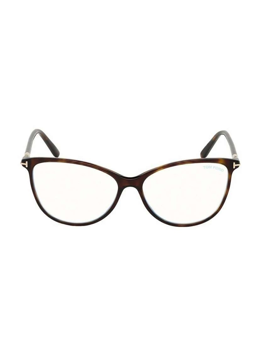 Optical Glasses * | Tom Ford 54Mm Blue Block Cat Eye Eyeglasses